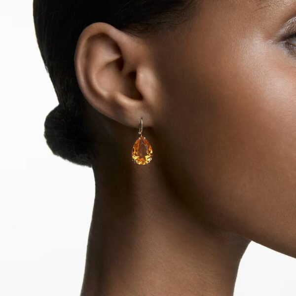 Swarovski Millenia drop earrings Pear cut, Yellow, Gold-tone plated 5619495 - Image 2