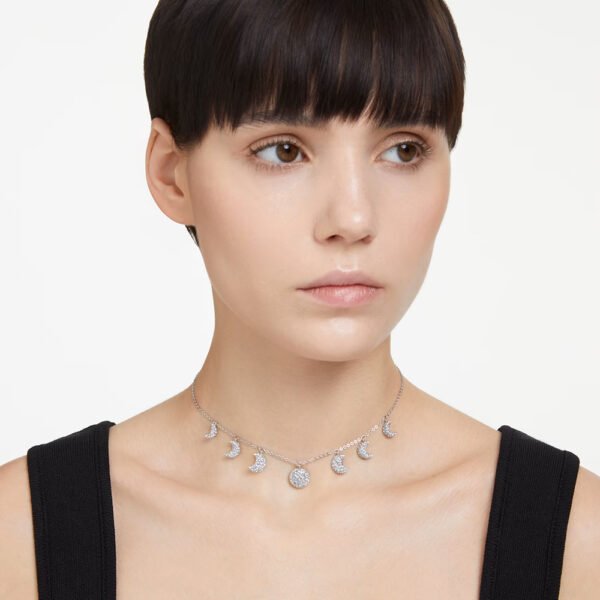 Swarovski Luna choker Moon, White, Rhodium plated 5666178 - Image 2