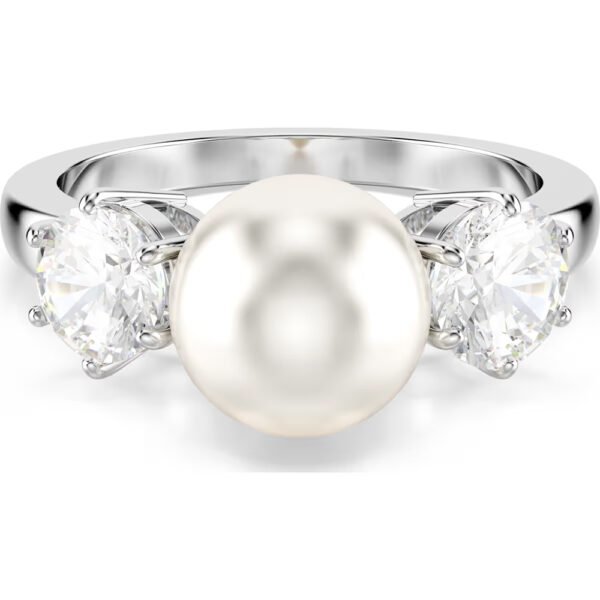 Crystal pearl ring