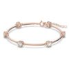 Swarovski Constella bracelet, Round cut, White, Rose gold-tone plated 5609711