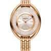 Swarovski Crystalline Oval Watch, Metal bracelet, White, Rose-gold tone PVD 5200341