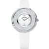 Swarovski Crystalline Pure Watch Leather strap, White, Stainless steel 5275046