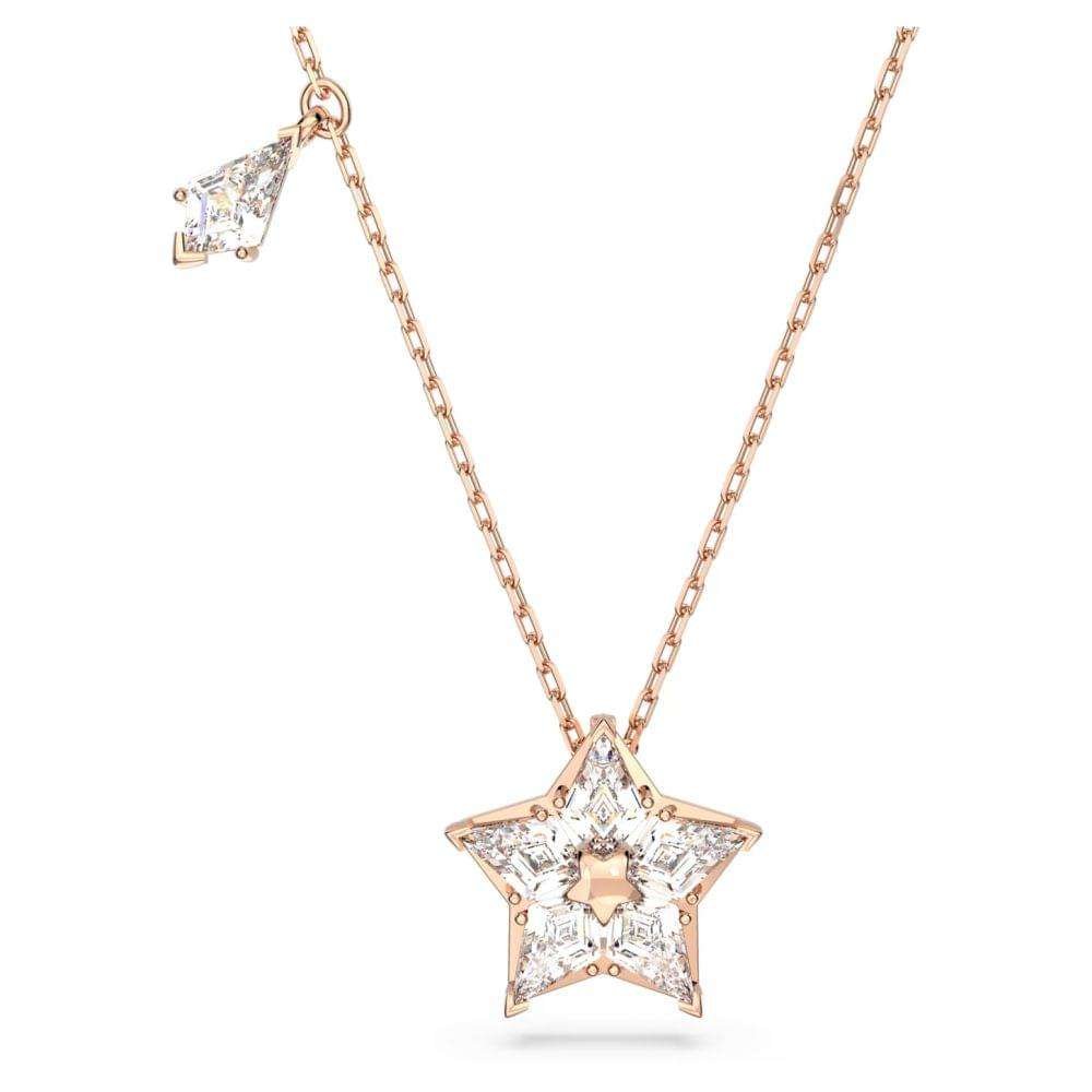 Swarovski Stella pendant Kite cut, Star, White, Rose gold-tone plated  5645463 - Vcrystals