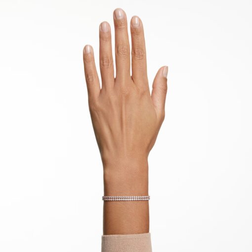 Swarovski Subtle bracelet Round cut, White, Rose gold-tone plated 5224182
