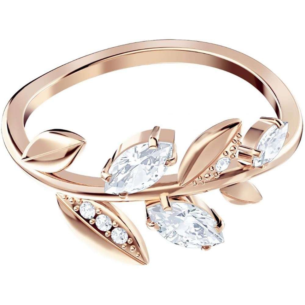 Vittore ring, Marquise cut, White, Rose gold-tone plated | Swarovski