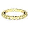 Swarovski Matrix ring Round cut, Yellow, Gold-tone plated