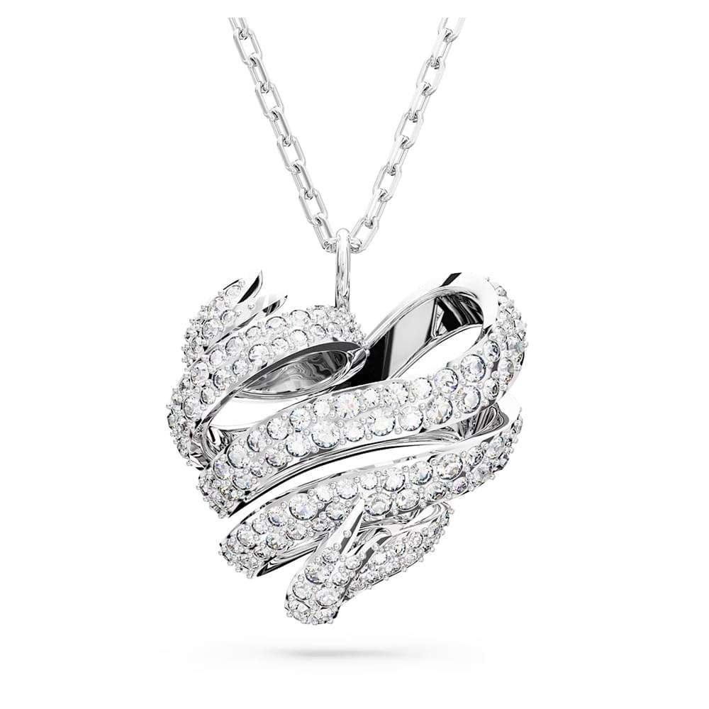 Swarovski Volta pendant Heart, Small, White, Rhodium plated 5647584 -  Vcrystals