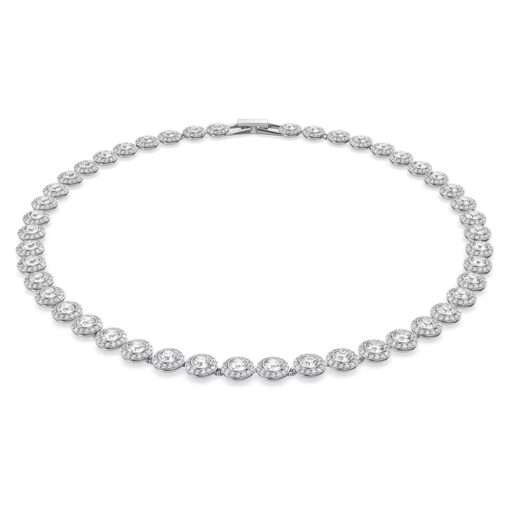 Swarovski Angelic necklace Round cut, White, Rhodium plated 5117703