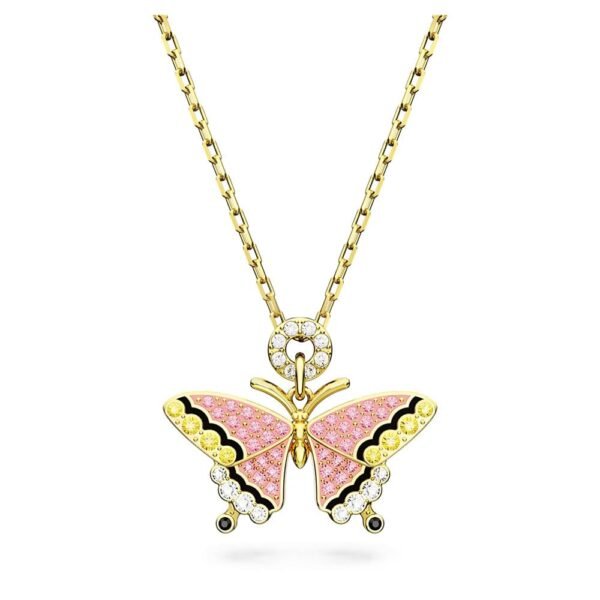 Swarovski Idyllia pendant Butterfly, Multicolored, Gold-tone plated 5658857