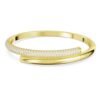Swarovski Dextera bangle Magnetic closure, White, Gold-tone plated
