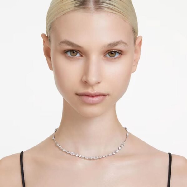Swarovski Mesmera necklace Mixed cuts, Scattered design, White, Rhodium plated 5676989 - Image 2