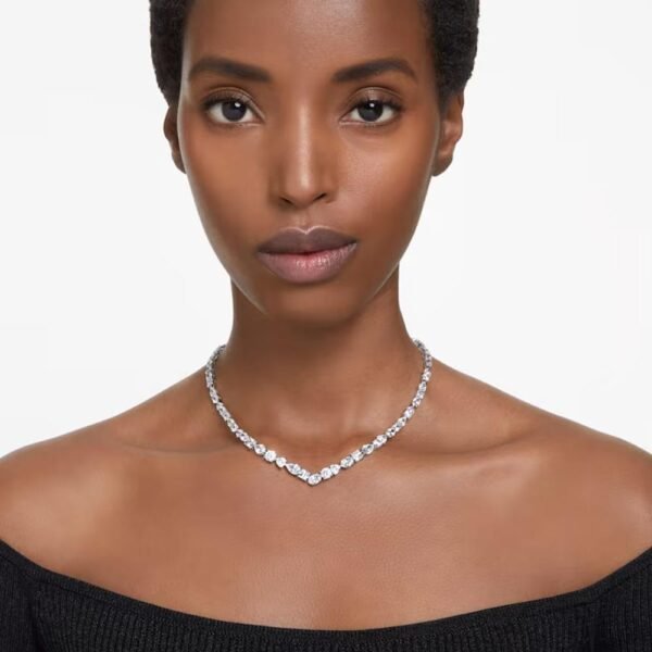 Swarovski Mesmera necklace Mixed cuts, White, Rhodium plated 5665242 - Image 2