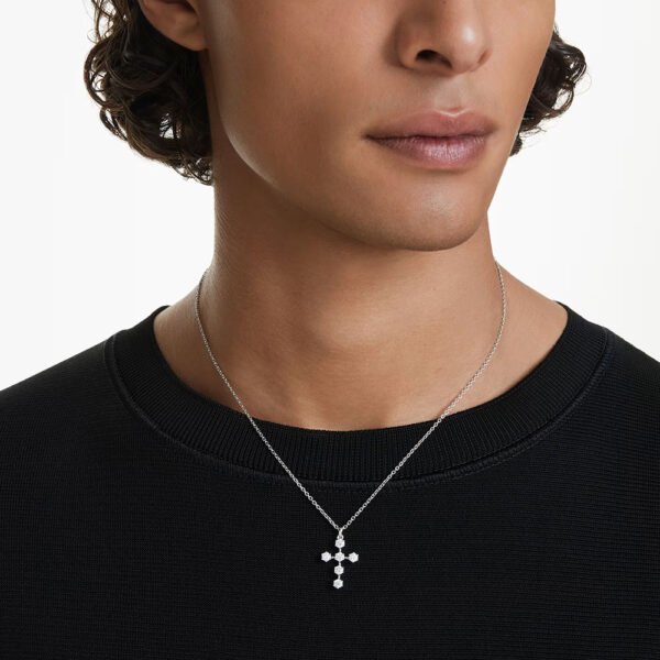 Swarovski Insigne pendant Round cut, Cross, White, Rhodium plated 5675576 - Image 3