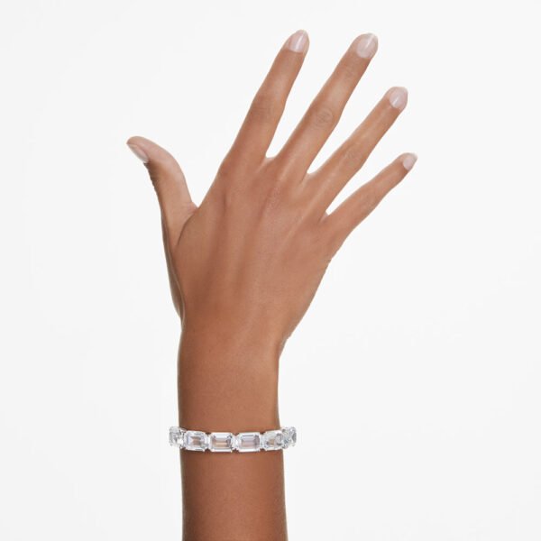 Swarovski Millenia bangle, Octagon cut, White, Rhodium plated 5696322