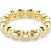 Swarovski Imber ring Round cut, White, Gold-tone plated