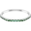 Swarovski Matrix bangle, Baguette cut, Green, Rhodium plated 5705785