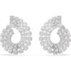 Swarovski Matrix hoop earrings Mixed round cuts, White, Rhodium plated 5705834