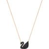 Swarovski Swan pendant, Black, Rose gold-tone plated 5204134