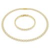Swarovski Una Angelic set Round cut, White, Gold-tone plated 5720506