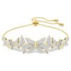 Swarovski Idyllia Lilia bracelet Butterfly, White, Gold-tone plated 5736072