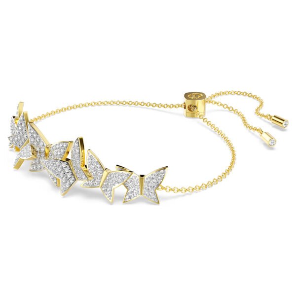 Swarovski Idyllia Lilia bracelet Butterfly, White, Gold-tone plated 5736072