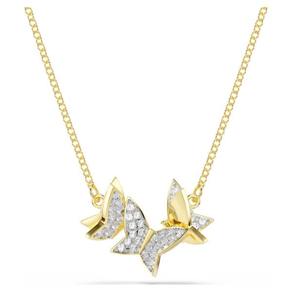 Swarovski Idyllia Lilia necklace Butterfly, White, Gold-tone plated 5736068