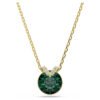 Swarovski Bella V pendant Round cut, Green, Gold-tone plated 5735387