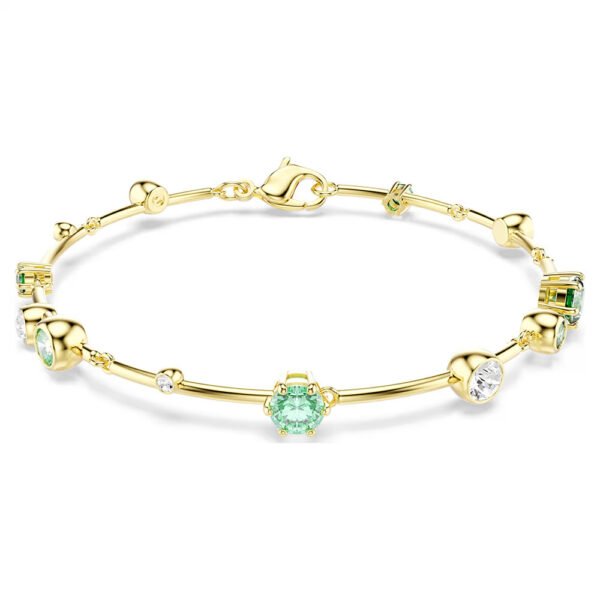 Swarovski Constella bracelet Mixed cuts, Green, Gold-tone plated 5722478