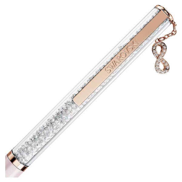 Swarovski Crystalline Silk ballpoint pen Infinity, Pink lacquered, Rose gold-tone plated 5728731
