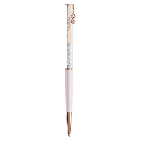 Swarovski Crystalline Silk ballpoint pen Infinity, Pink lacquered, Rose gold-tone plated 5728731