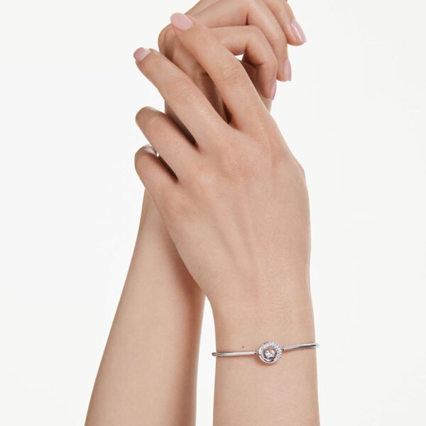 Swarovski Dextera bangle Round cut, White, Rhodium plated 5733399
