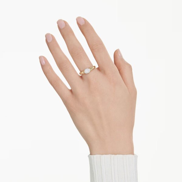 Swarovski Dextera ring Mixed cuts, White, Gold-tone plated