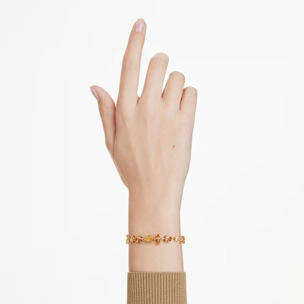 Swarovski Gema bracelet Mixed cuts, Yellow, Gold-tone plated 5718072