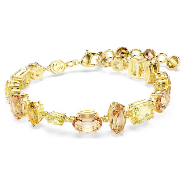 Swarovski Gema bracelet Mixed cuts, Yellow, Gold-tone plated 5718072