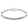 Swarovski Imber Emily Tennis bracelet Round cut, Black, Rhodium plated 5734238