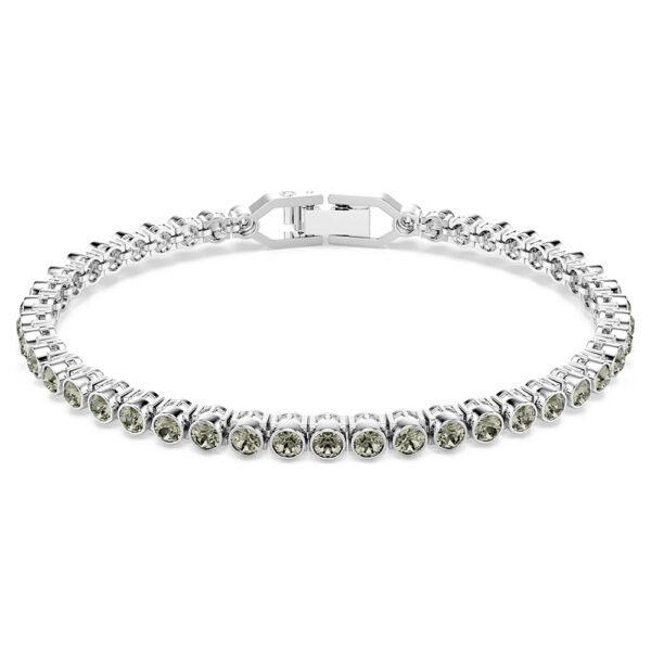 Swarovski Imber Emily Tennis bracelet Round cut, Black, Rhodium plated 5734238