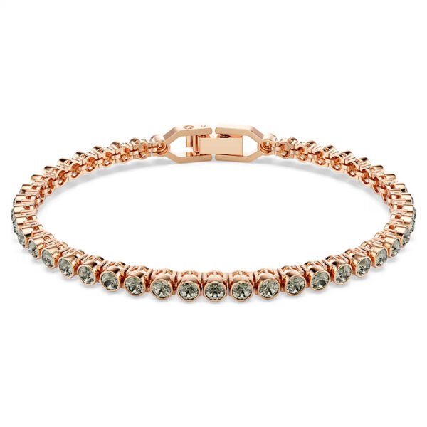 Swarovski Imber Emily Tennis bracelet Round cut, Black, Rose gold-tone plated 5734240