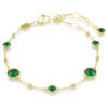Swarovski Imber bracelet Round cut, Green, Gold-tone plated 5730676