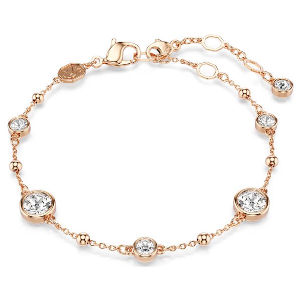 Swarovski Imber bracelet Round cut, White, Rose gold-tone plated 5730677