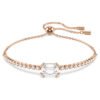 Swarovski Matrix Tennis bracelet Mixed cuts, White, Rose gold-tone plated 57307