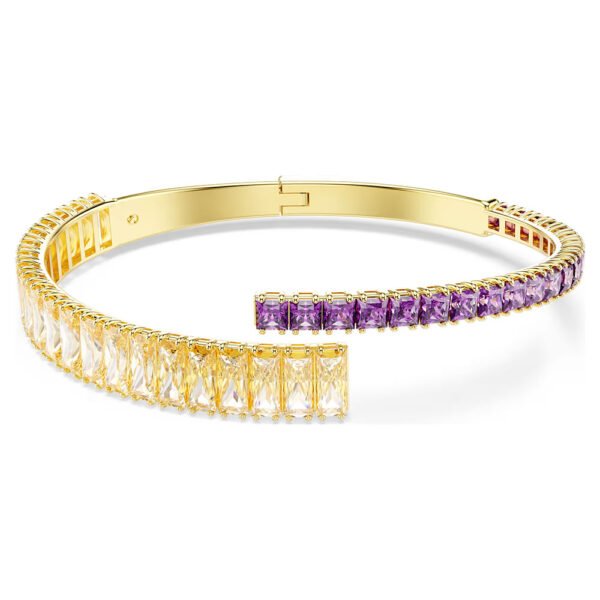 Swarovski Matrix bangle Mixed cuts, Multicolored, Gold-tone plated 5731049