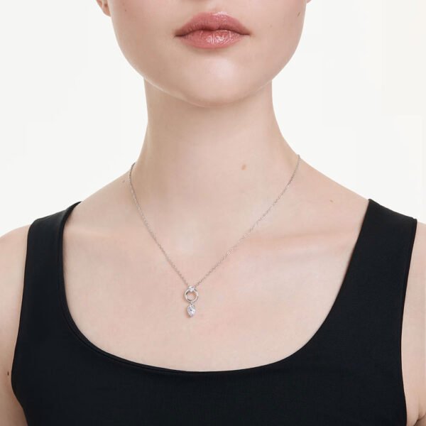 Swarovski Mesmera pendant Pear cut, White, Rhodium plated 5723146