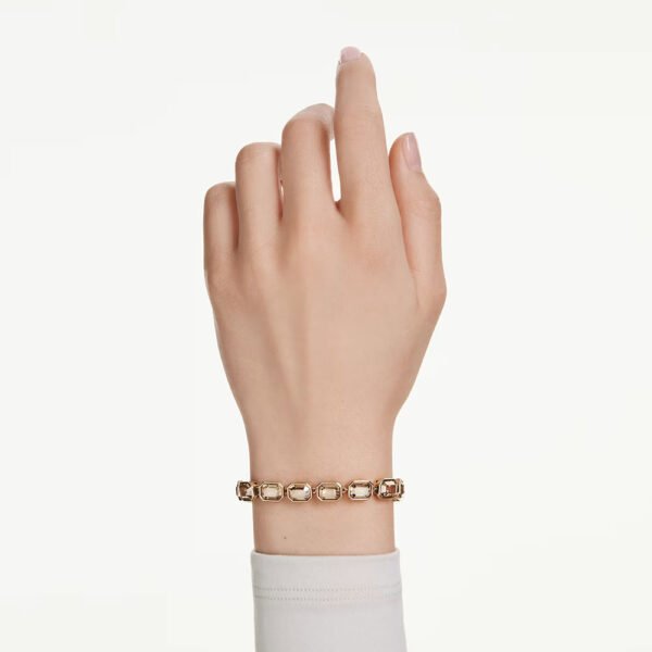Swarovski Millenia Tennis bracelet Octagon cut, Caramel, Gold-tone plated 5720912