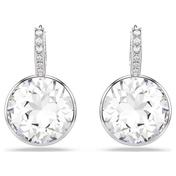 Swarovski Millenia drop earrings Round cut, White, Rhodium plated 5731149