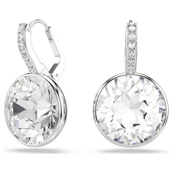 Swarovski Millenia drop earrings Round cut, White, Rhodium plated 5731149