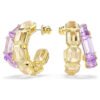 Swarovski Millenia hoop earrings Mixed cuts, Multicolored, Gold-tone plated 5725757