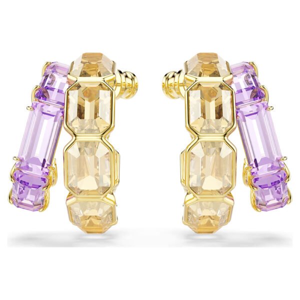 Swarovski Millenia hoop earrings Mixed cuts, Multicolored, Gold-tone plated 5725757