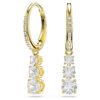 Swarovski Stilla Attract hoop earrings Round cut, White, Gold-tone plated 5723300