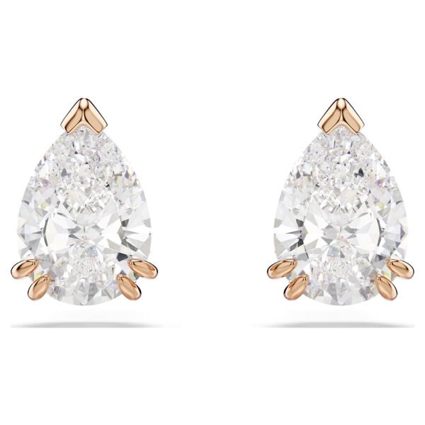 Swarovski Stilla stud earrings Pear cut, White, Rose gold-tone plated 5734248