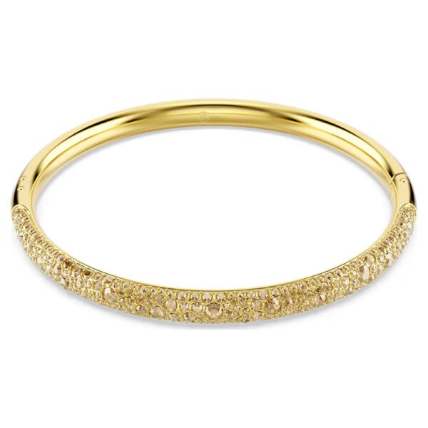 Swarovski Sublima bangle Snow pavé, White, Gold-tone plated